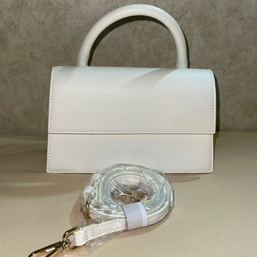 White mini purse